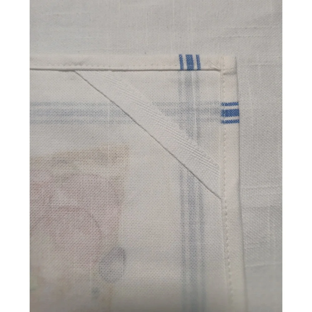 Sur la Table Pizza Watercolor Print Cotton Kitchen Dish Towel White Blue 20x30